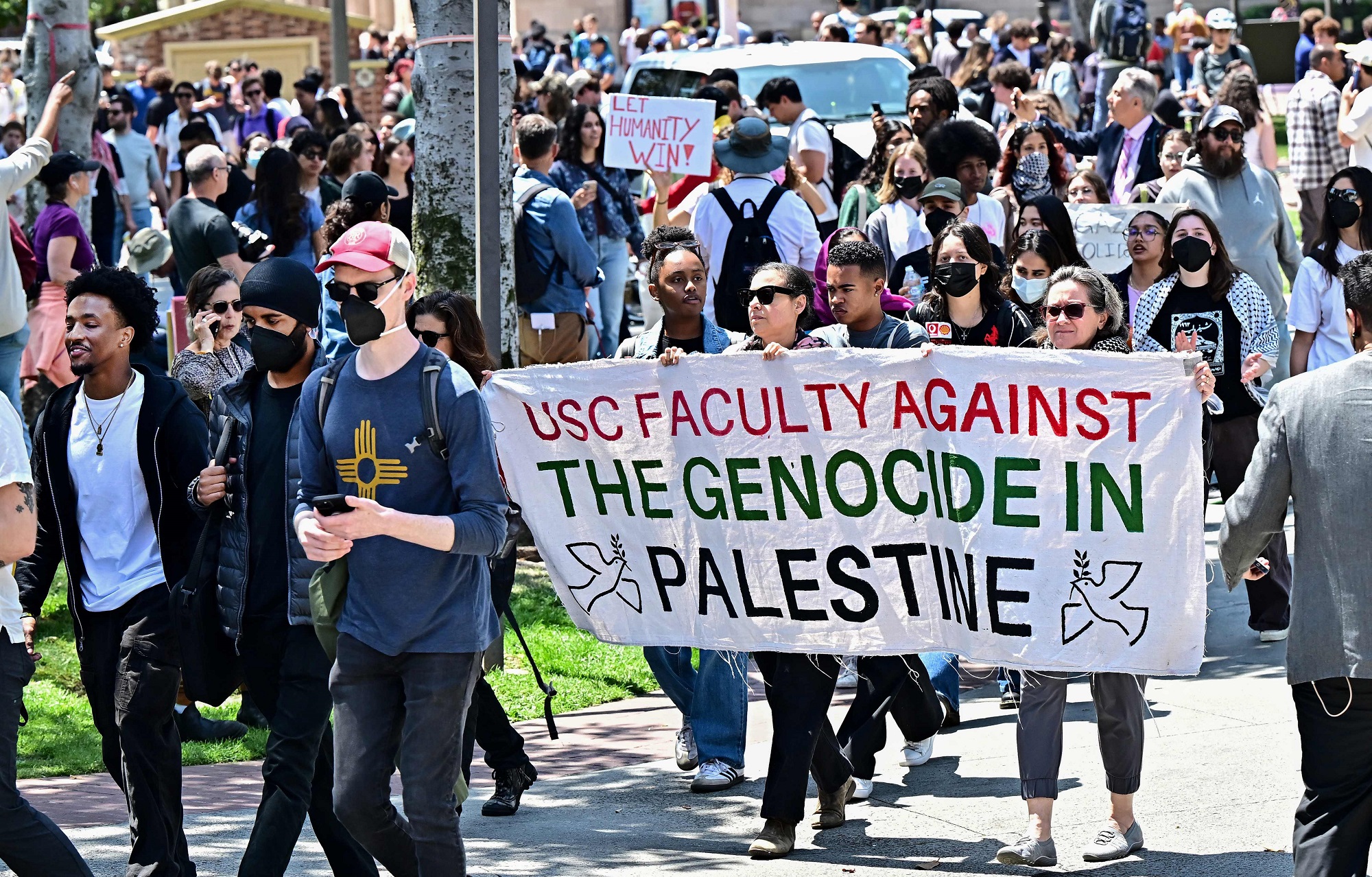 الاحتجاجات في الجامعات الأمريكية